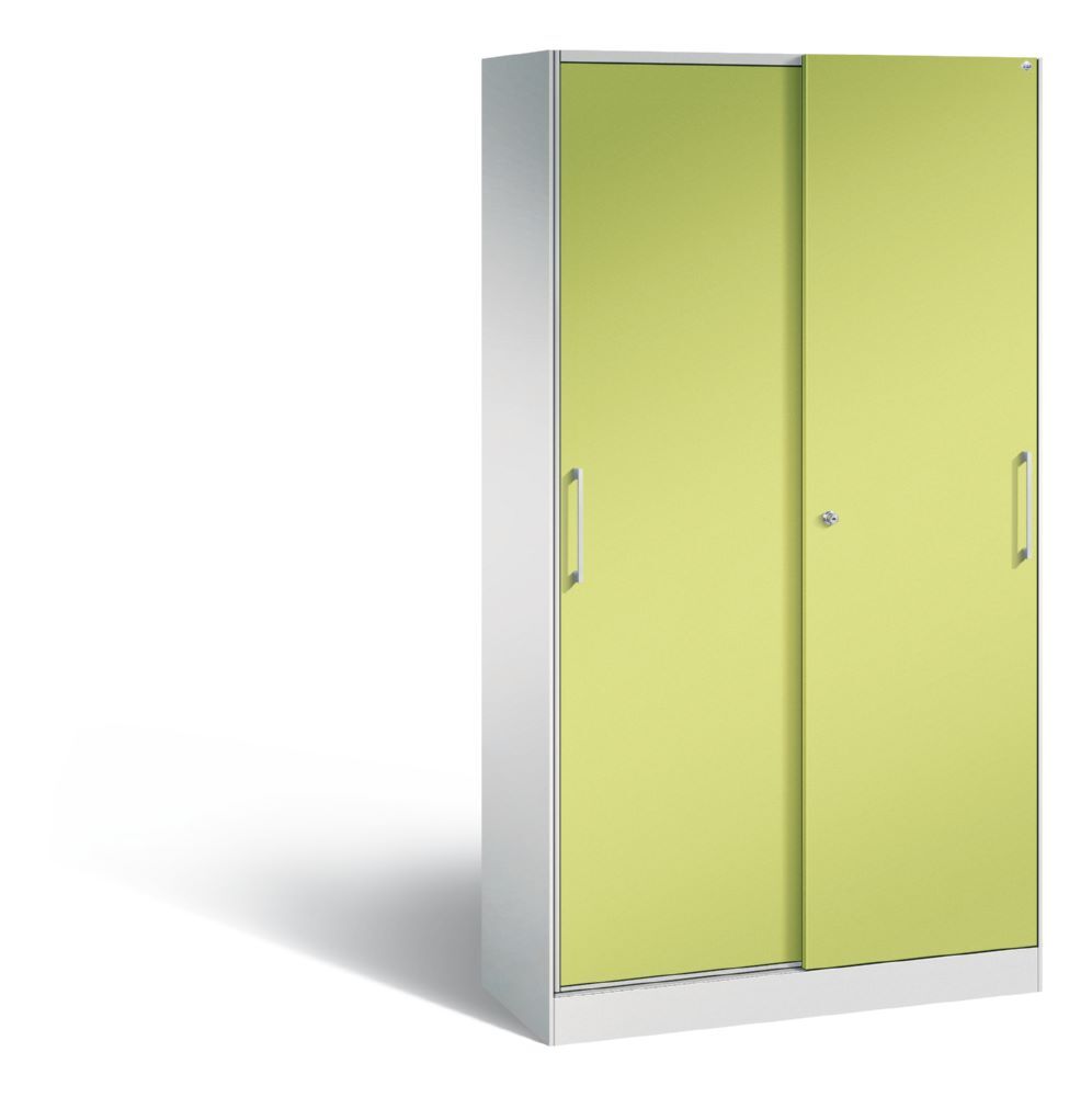 C+P Schiebetürenschrank Asisto mit Doppeltüren viridingrün 1000 x 435 x 1980 mm Produktbild C+P Schiebetürenschrank Asisto mit Doppeltüren viridingrün 1000 x 435 x 1980 mm