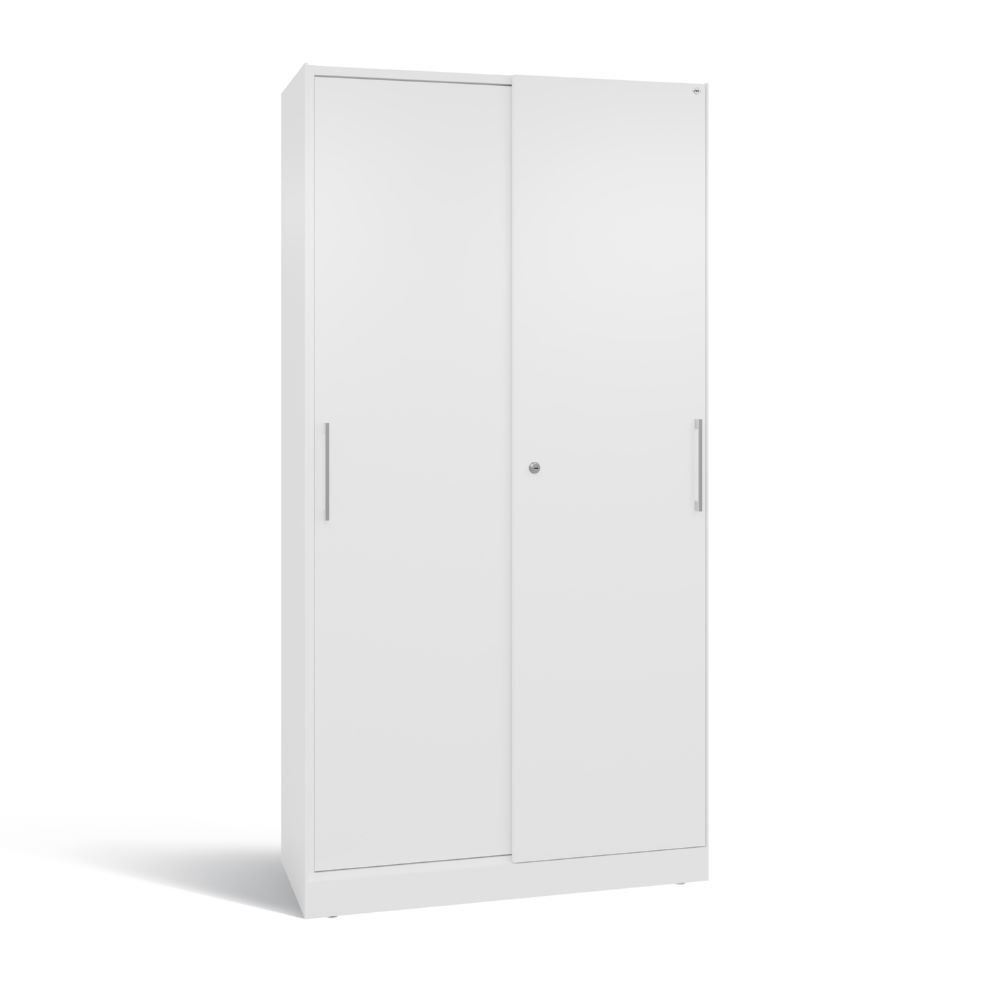 C+P Schiebetürenschrank Asisto 1980 x 1000 x 435 mm in weiß Produktbild C+P Schiebetürenschrank Asisto 1980 x 1000 x 435 mm in weiß