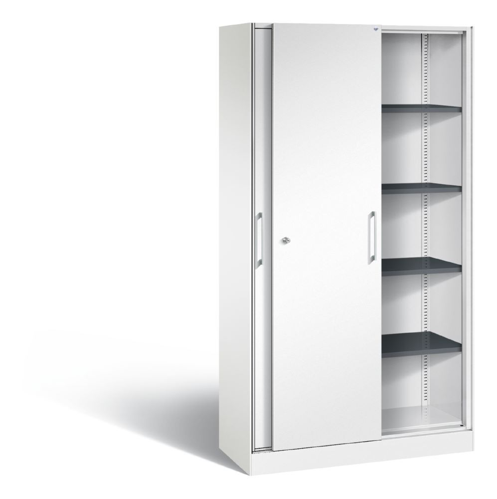 C+P Schiebetürenschrank Asisto 1980 x 1000 x 435 mm in weiß Produktbild C+P Schiebetürenschrank Asisto 1980 x 1000 x 435 mm in weiß bild 2