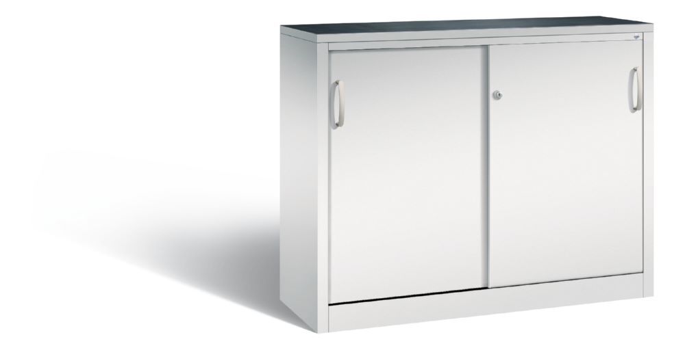C+P Schiebetürenschrank Acurado 2000 1 Fachboden lichtgrau 1200 x 400 x 1000 mm Produktbild C+P Schiebetürenschrank Acurado 2000 1 Fachboden lichtgrau 1200 x 400 x 1000 mm
