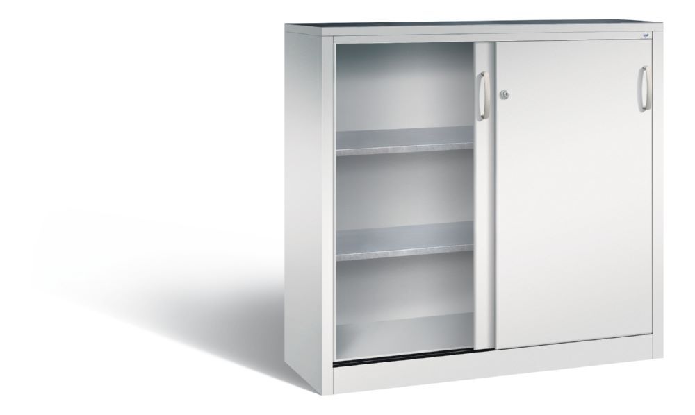 C+P Schiebetürenschrank Acurado 2000 2 Fachböden lichtgrau 1200 x 400 x 1200 mm Produktbild C+P Schiebetürenschrank Acurado 2000 2 Fachböden lichtgrau 1200 x 400 x 1200 mm bild 2