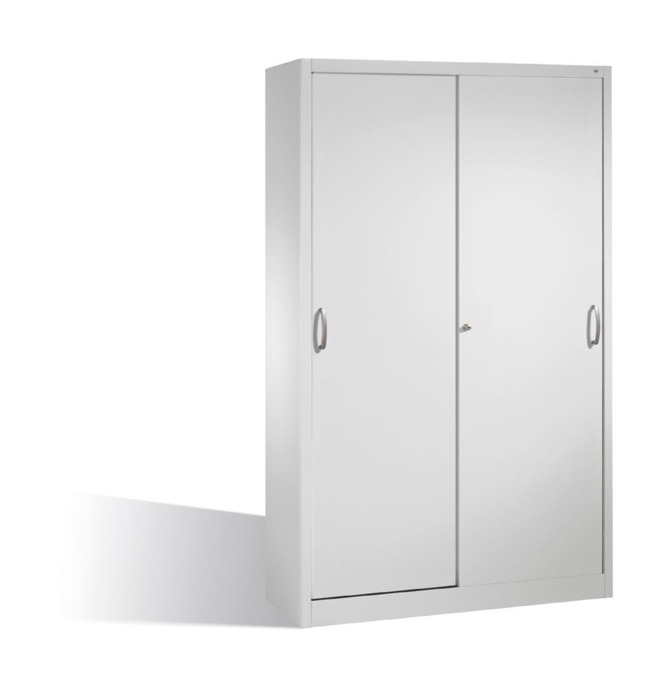 C+P Schiebetürenschrank Acurado 2000 bis 70 kg lichtgrau 1200 x 400 x 1950 mm Produktbild C+P Schiebetürenschrank Acurado 2000 bis 70 kg lichtgrau 1200 x 400 x 1950 mm