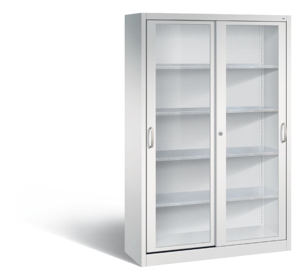 C+P Werkzeug Schiebetürenschrank Acurado 2000 1950 x 1200 x 400 mm lichtgrau Produktbild C+P Werkzeug Schiebetürenschrank Acurado 2000 1950 x 1200 x 400 mm lichtgrau