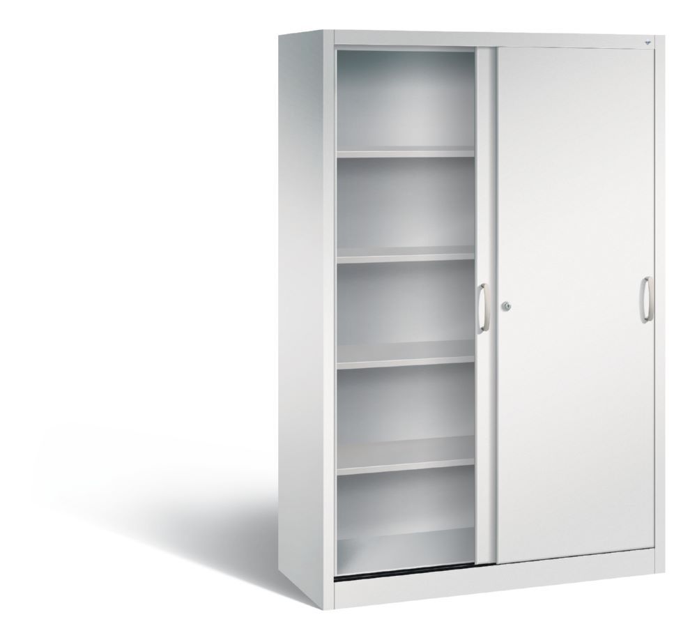 C+P Schiebetürenschrank Acuradomit Fußbodenschutz lichtgrau 1200 x 500 x 1950 mm Produktbild C+P Schiebetürenschrank Acuradomit Fußbodenschutz lichtgrau 1200 x 500 x 1950 mm bild 2