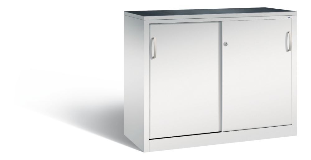 C+P Schiebetürenschrank Acurado 2000 verstärkte Türen in grau 1200 x 500 x 1000 mm Produktbild C+P Schiebetürenschrank Acurado 2000 verstärkte Türen in grau 1200 x 500 x 1000 mm
