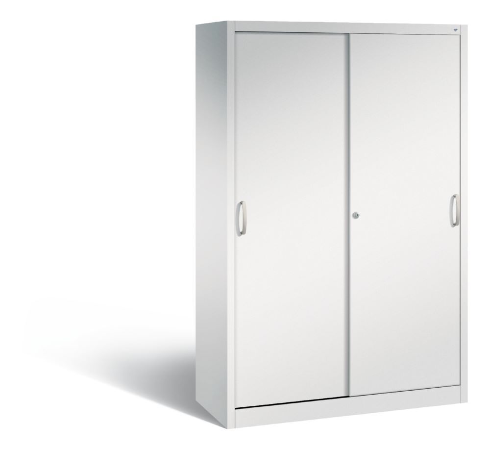 C+P Schiebetürenschrank Acurado 4 große Fachböden lichtgrau 1200 x 500 x 1950 mm Produktbild C+P Schiebetürenschrank Acurado 4 große Fachböden lichtgrau 1200 x 500 x 1950 mm