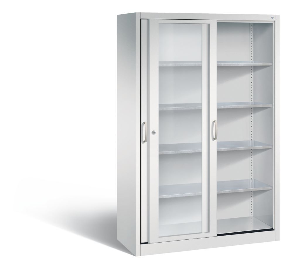 C+P Werkzeug Schiebetürenschrank Acurado 2000 Höhe 1950 mm in lichtgrau Produktbild C+P Werkzeug Schiebetürenschrank Acurado 2000 Höhe 1950 mm in lichtgrau bild 2