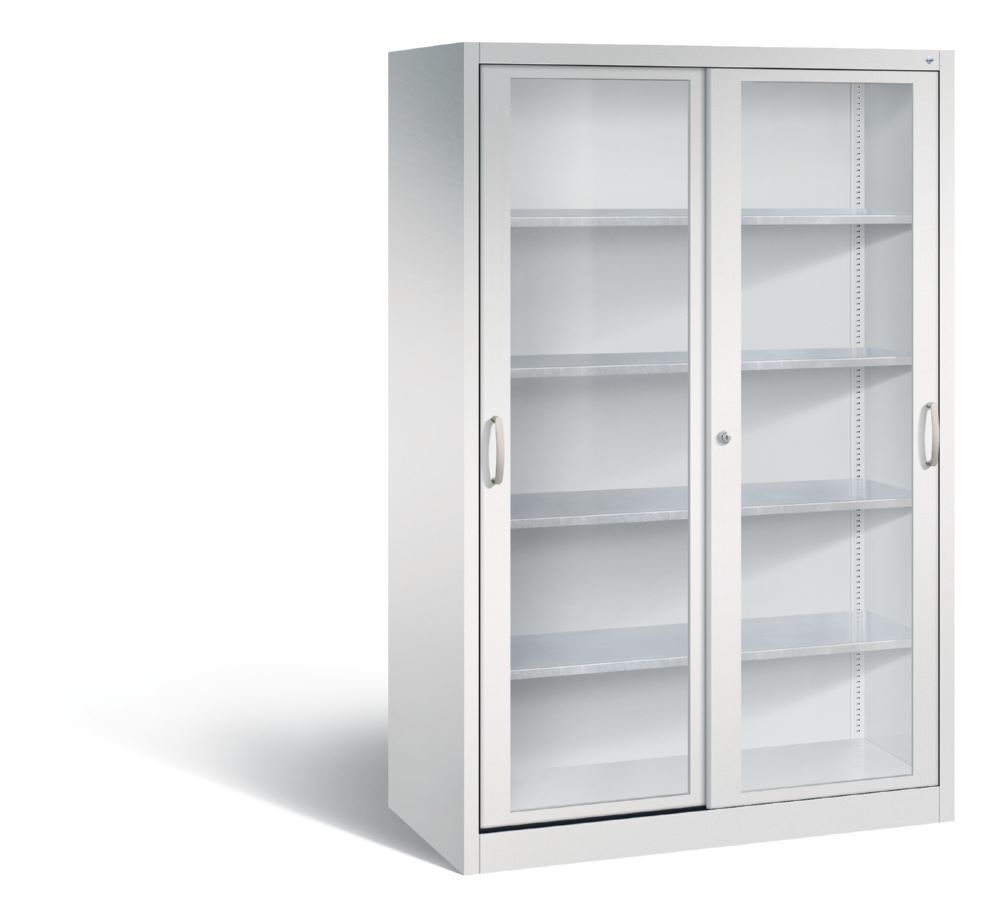 C+P Werkzeug Schiebetürenschrank Acurado 2000 H 1950 mm in lichtgrau Produktbild C+P Werkzeug Schiebetürenschrank Acurado 2000 H 1950 mm in lichtgrau