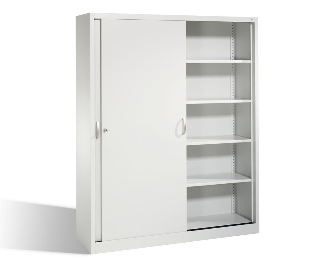 C+P Schiebetürenschrank Acurado 2000 1950 x 1600 x 400 mm lichtgrau Produktbild C+P Schiebetürenschrank Acurado 2000 1950 x 1600 x 400 mm lichtgrau bild 2