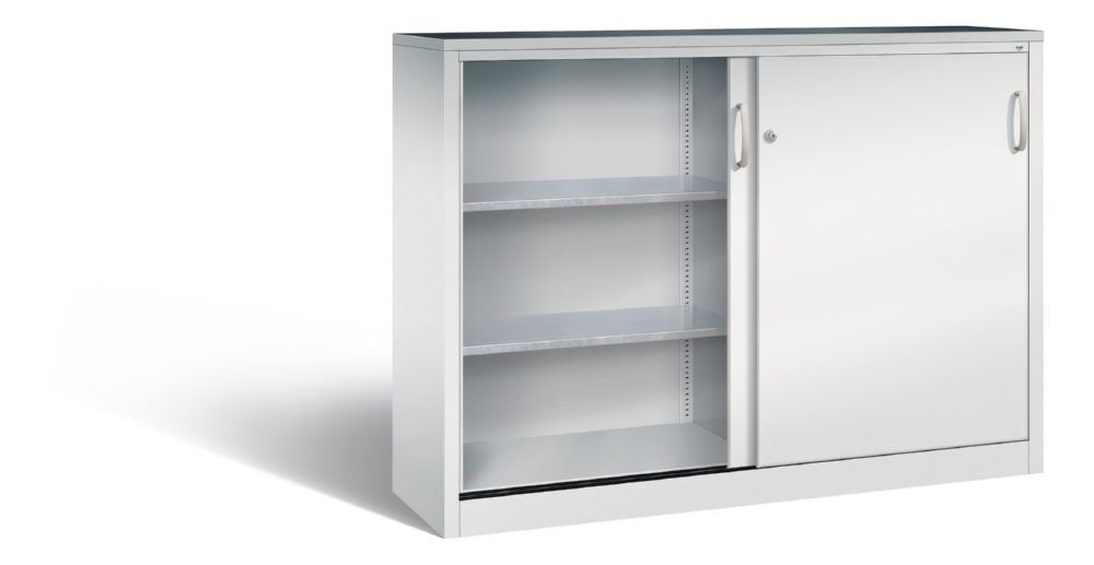 C+P Schiebetürenschrank Acurado 2000 mit Sichttüren lichtgrau 1600 x 400 x 1200 mm Produktbild C+P Schiebetürenschrank Acurado 2000 mit Sichttüren lichtgrau 1600 x 400 x 1200 mm bild 2