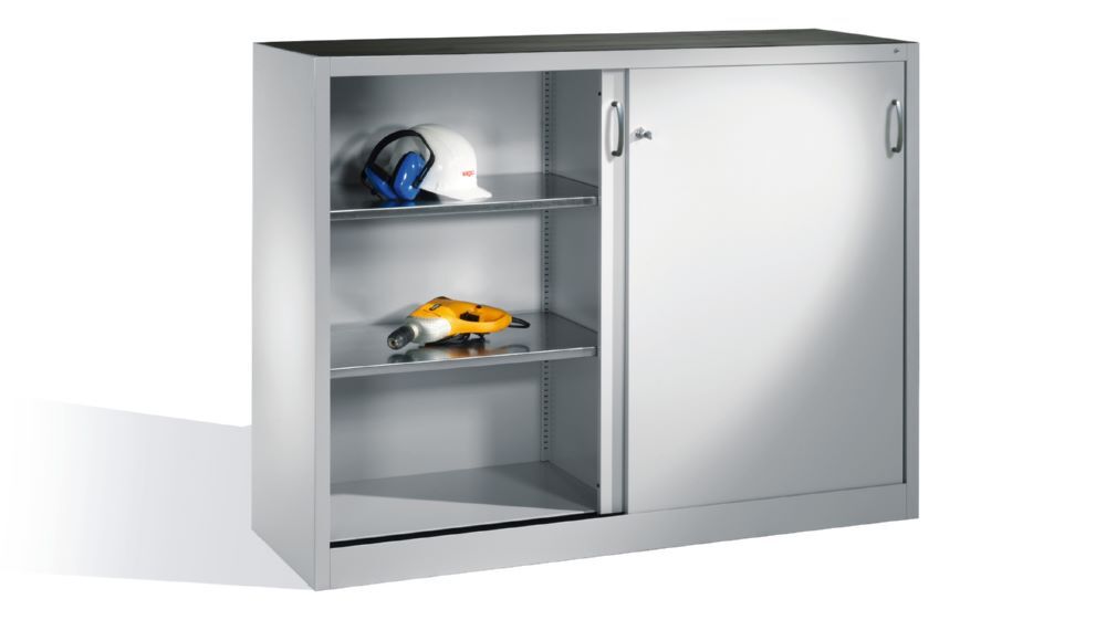 C+P Schiebetürenschrank Acurado 2000 mit Sichttüren lichtgrau 1600 x 400 x 1200 mm Produktbild C+P Schiebetürenschrank Acurado 2000 mit Sichttüren lichtgrau 1600 x 400 x 1200 mm bild 3