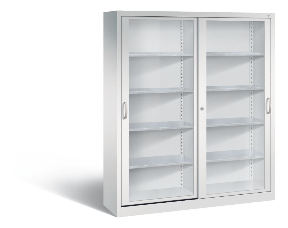 C+P Schiebetürenschrank Acurado 2000 1950 x 1600 x 400 mm in lichtgrau Produktbild C+P Schiebetürenschrank Acurado 2000 1950 x 1600 x 400 mm in lichtgrau