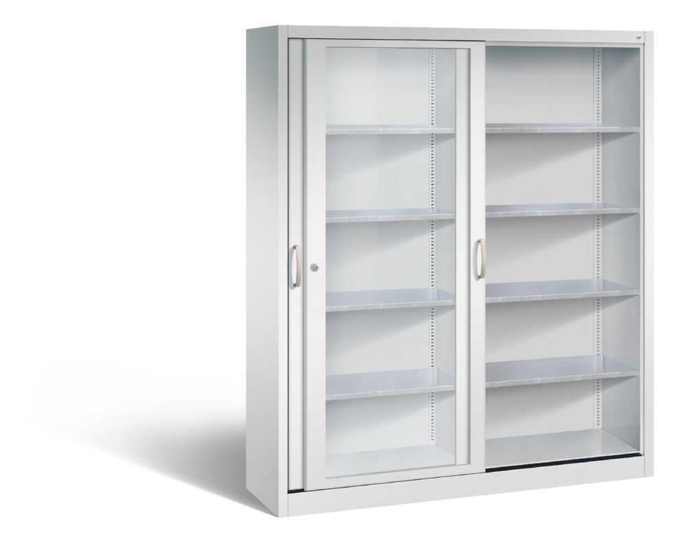 C+P Schiebetürenschrank Acurado 2000 1950 x 1600 x 400 mm in lichtgrau Produktbild C+P Schiebetürenschrank Acurado 2000 1950 x 1600 x 400 mm in lichtgrau bild 2