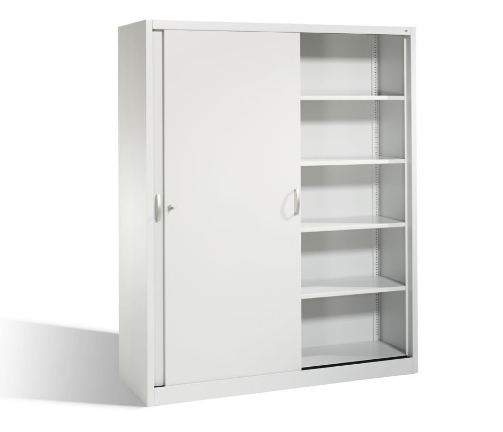 C+P Schiebetürenschrank Acurado 2000 1950 x 1600 x 500 mm im lichtgrau Produktbild C+P Schiebetürenschrank Acurado 2000 1950 x 1600 x 500 mm im lichtgrau bild 2