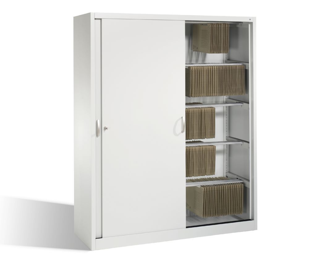 C+P Schiebetürenschrank Acurado 2000 1950 x 1600 x 500 mm lichtgrau Produktbild C+P Schiebetürenschrank Acurado 2000 1950 x 1600 x 500 mm lichtgrau bild 3