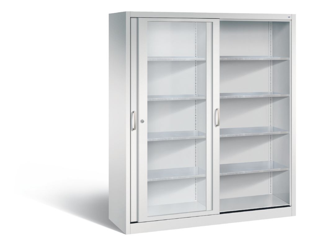 C+P Schiebetürenschrank Acurado 2000 1950 x 1600 x 500 mm lichtgrau Produktbild C+P Schiebetürenschrank Acurado 2000 1950 x 1600 x 500 mm lichtgrau bild 2