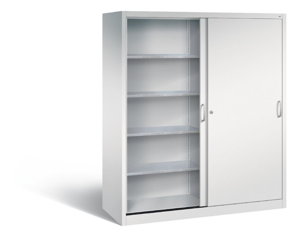 C+P Schiebetürenschrank Acurado 2000 1950 x 1600 x 600 mm lichtgrau Produktbild C+P Schiebetürenschrank Acurado 2000 1950 x 1600 x 600 mm lichtgrau bild 2