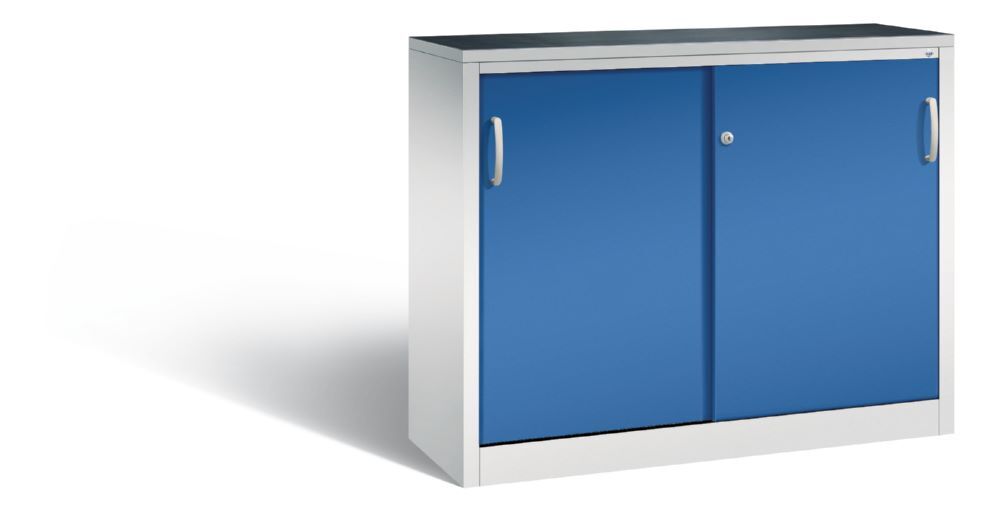 C+P Schiebetürenschrank Acurado 2000 1 Fachboden enzianblau 1200 x 400 x 1000 mm Produktbild C+P Schiebetürenschrank Acurado 2000 1 Fachboden enzianblau 1200 x 400 x 1000 mm