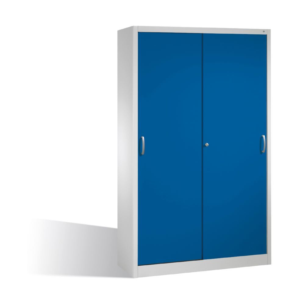 C+P Schiebetürenschrank Acurado 2000 bis 70 kg enzianblau 1200 x 400 x 1950 mm Produktbild C+P Schiebetürenschrank Acurado 2000 bis 70 kg enzianblau 1200 x 400 x 1950 mm