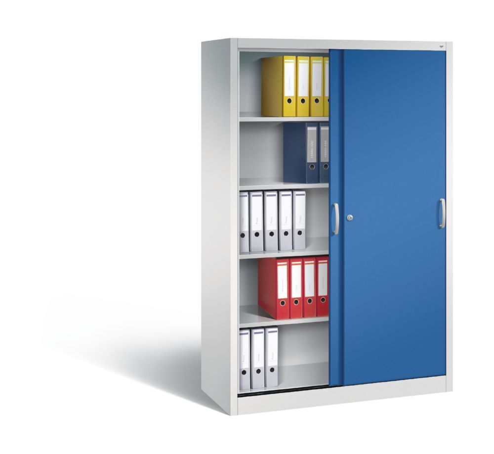 C+P Schiebetürenschrank Acurado mit Fußbodenschutz enzianblau 1200 x 500 x 1950 mm Produktbild C+P Schiebetürenschrank Acurado mit Fußbodenschutz enzianblau 1200 x 500 x 1950 mm bild 3