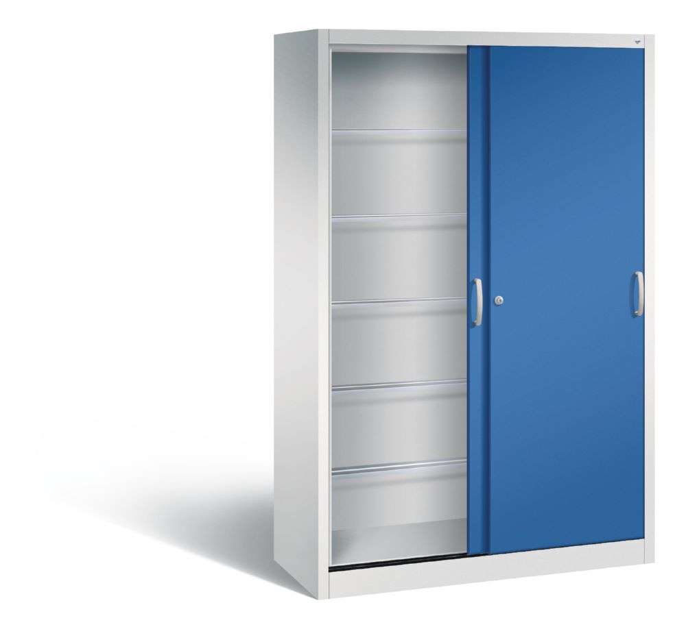 C+P Schiebetürenschrank Acurado 2000 Front enzianblau 1200 x 500 x 1950 mm Produktbild C+P Schiebetürenschrank Acurado 2000 Front enzianblau 1200 x 500 x 1950 mm bild 2