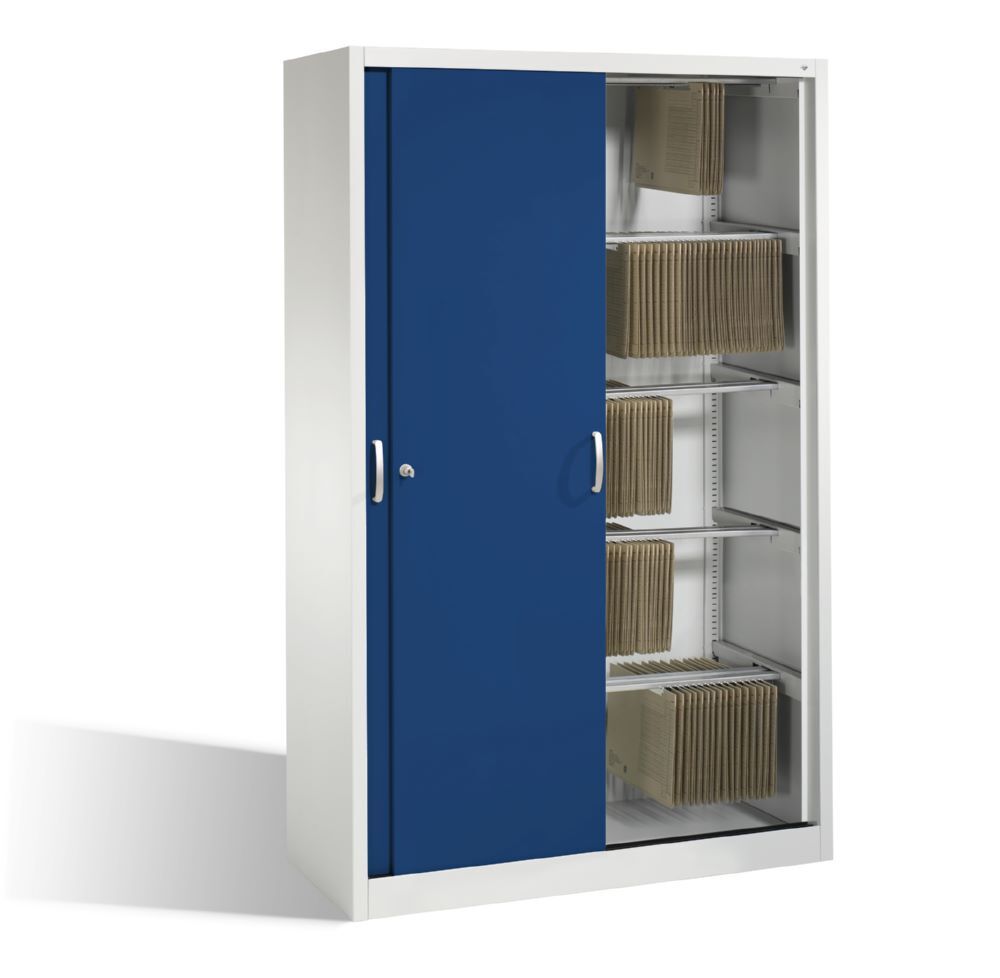 C+P Schiebetürenschrank Acurado 2000 Front enzianblau 1200 x 500 x 1950 mm Produktbild C+P Schiebetürenschrank Acurado 2000 Front enzianblau 1200 x 500 x 1950 mm bild 3