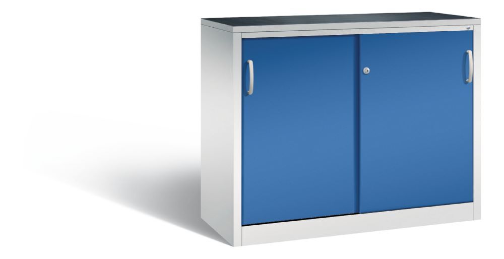 C+P Schiebetürenschrank Acurado 2000 enzianblau 1200 x 500 x 1000 mm Produktbild C+P Schiebetürenschrank Acurado 2000 enzianblau 1200 x 500 x 1000 mm