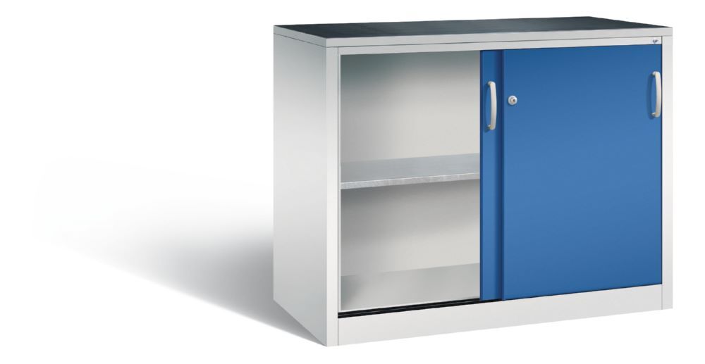 C+P Schiebetürenschrank Acurado 2000 mit Acryleinsatz enzianblau B 1200 mm C+P Schiebetürenschrank Acurado 2000 mit Acryleinsatz enzianblau B 1200 mm