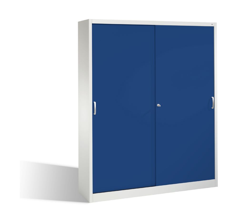 C+P Schiebetürenschrank Acurado-2000 1950 x 1600 x 400 mm lichtgrau enzianblau Produktbild C+P Schiebetürenschrank Acurado-2000 1950 x 1600 x 400 mm lichtgrau enzianblau
