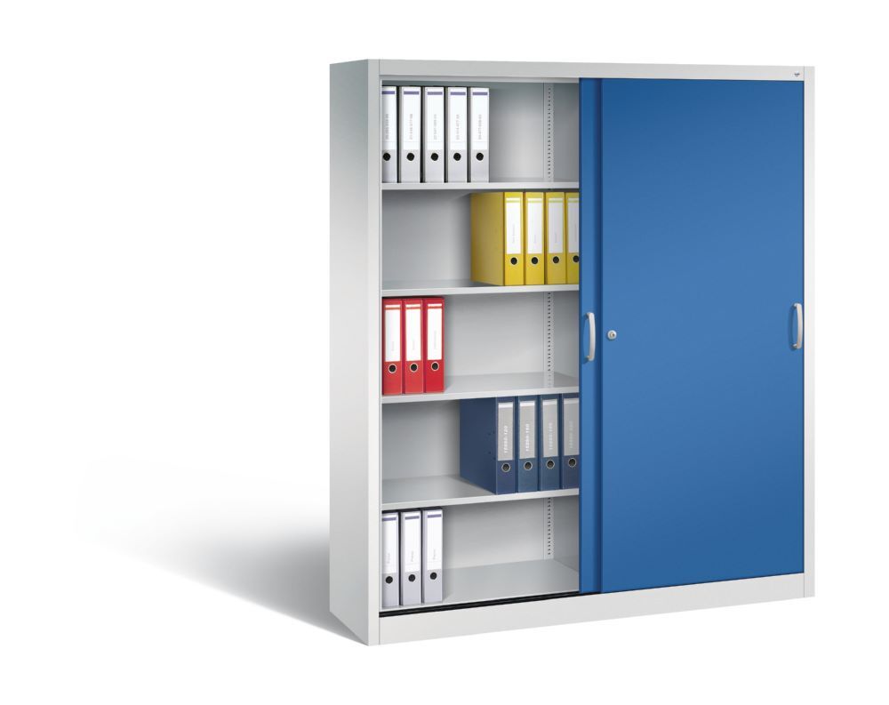 C+P Schiebetürenschrank Acurado-2000 1950 x 1600 x 400 mm lichtgrau enzianblau Produktbild C+P Schiebetürenschrank Acurado-2000 1950 x 1600 x 400 mm lichtgrau enzianblau bild 3
