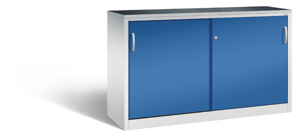 C+P Schiebetürenschrank Acurado mit Mitteltrennwand enzianblau 1600 x 500 x 1000 mm Produktbild C+P Schiebetürenschrank Acurado mit Mitteltrennwand enzianblau 1600 x 500 x 1000 mm