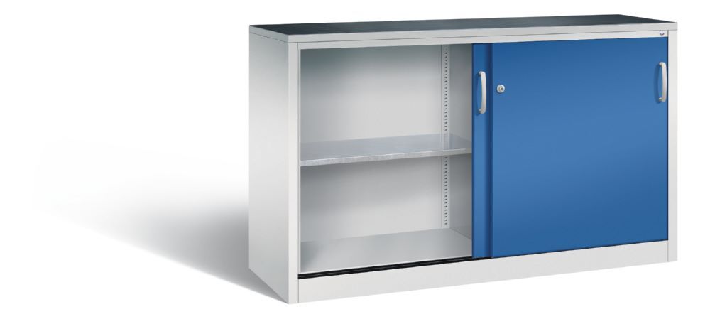 C+P Schiebetürenschrank Acurado 2000 Front in enzianblau 1600 x 500 x 1000 mm Produktbild C+P Schiebetürenschrank Acurado 2000 Front in enzianblau 1600 x 500 x 1000 mm bild 2