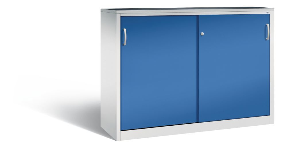 C+P Schiebetürenschrank Acurado mit Sichtfenster enzianblau 1600 x 500 x 1200 mm Produktbild C+P Schiebetürenschrank Acurado mit Sichtfenster enzianblau 1600 x 500 x 1200 mm