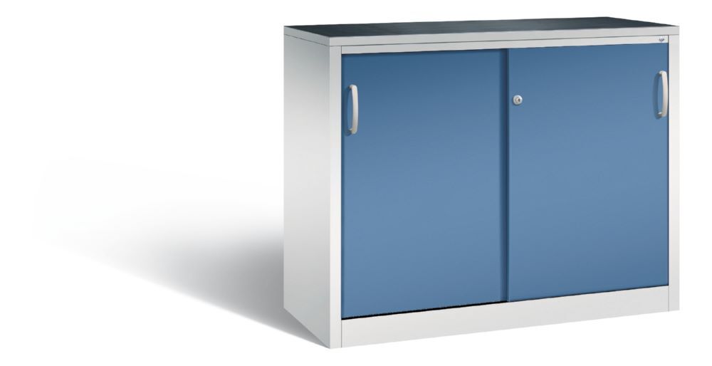 C+P Schiebetürenschrank Acurado 2000 in fernblau 1200 x 500 x 1000 mm Produktbild C+P Schiebetürenschrank Acurado 2000 in fernblau 1200 x 500 x 1000 mm