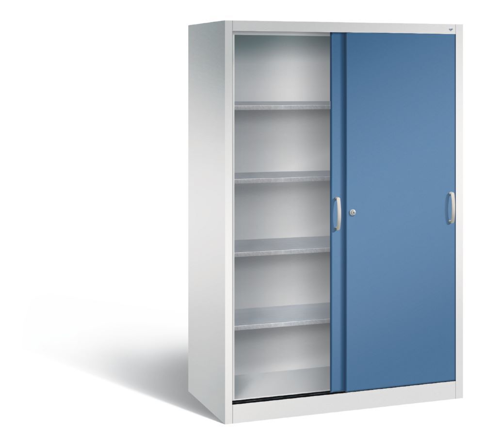 C+P Schiebetürenschrank Acurado 2000 4 Böden fernblau 1200 x 600 x 1950 mm Produktbild C+P Schiebetürenschrank Acurado 2000 4 Böden fernblau 1200 x 600 x 1950 mm bild 2