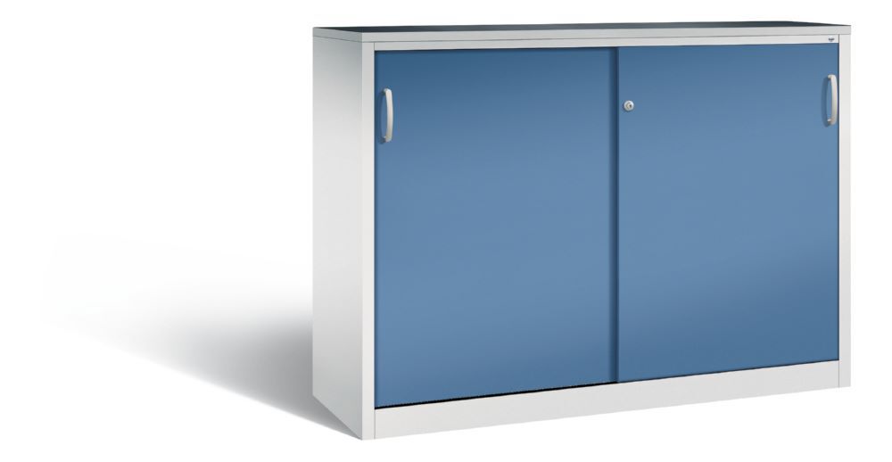 C+P Schiebetürenschrank Acurado mit Gummimatte fernblau 1600 x 500 x 1200 mm Produktbild C+P Schiebetürenschrank Acurado mit Gummimatte fernblau 1600 x 500 x 1200 mm