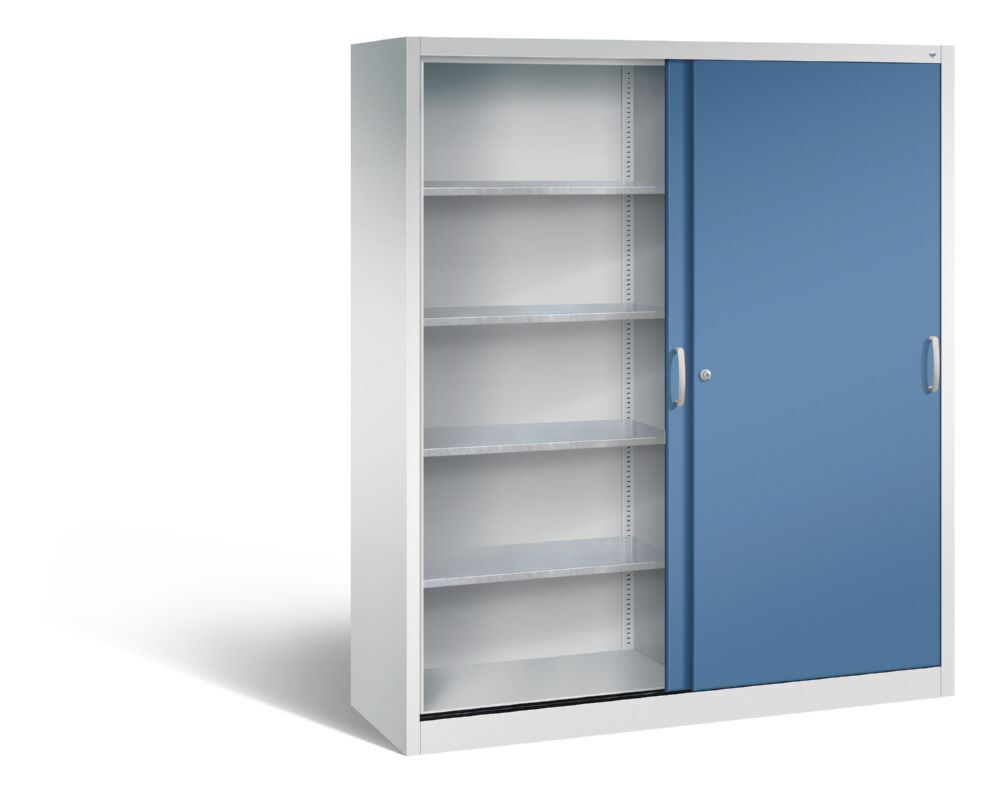 C+P Schiebetürenschrank Acurado 2000 1950 x 1600 x 500 mm lichtgrau fernblau Produktbild C+P Schiebetürenschrank Acurado 2000 1950 x 1600 x 500 mm lichtgrau fernblau bild 2