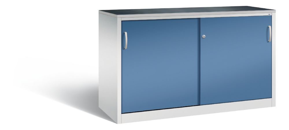 C+P Schiebetürenschrank fürs Büro Acurado 2000 fernblau 1600 x 600 x 1000 mm Produktbild C+P Schiebetürenschrank fürs Büro Acurado 2000 fernblau 1600 x 600 x 1000 mm