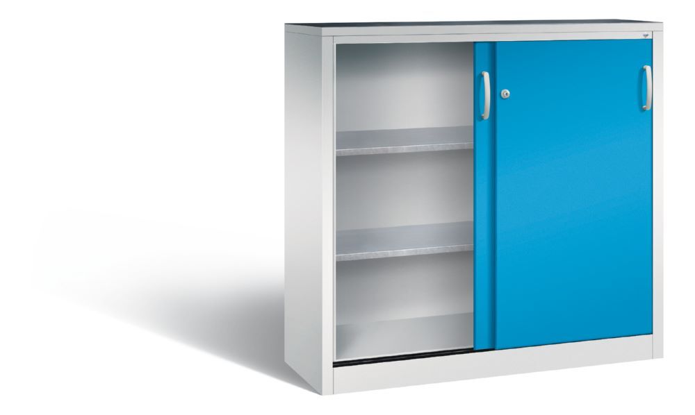 C+P Schiebetürenschrank Acurado 2000 2 Fachböden lichtblau 1200 x 400 x 1200 mm Produktbild C+P Schiebetürenschrank Acurado 2000 2 Fachböden lichtblau 1200 x 400 x 1200 mm bild 2