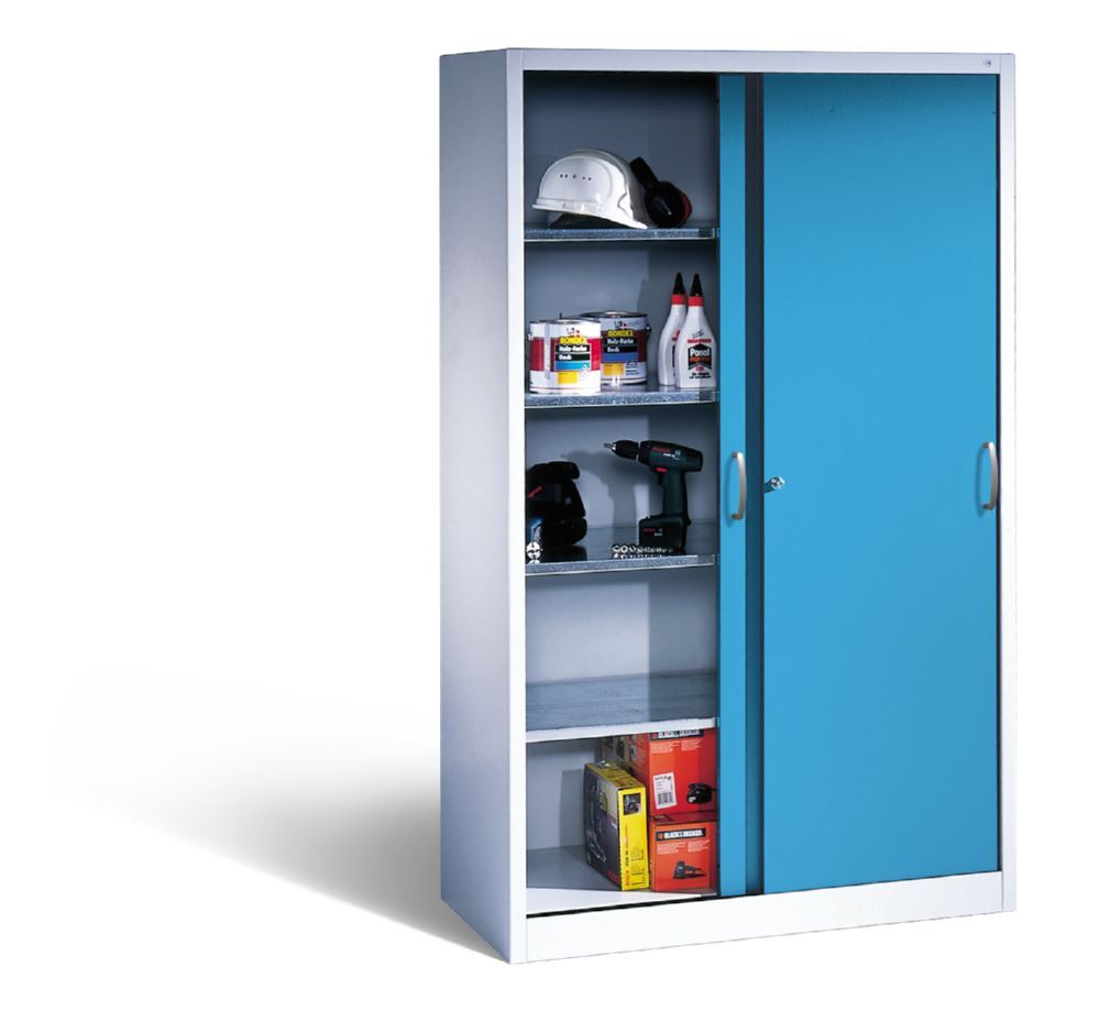 C+P Schiebetürenschrank Acurado 2000 bis 70 kg lichtblau 1200 x 400 x 1950 mm Produktbild C+P Schiebetürenschrank Acurado 2000 bis 70 kg lichtblau 1200 x 400 x 1950 mm bild 3