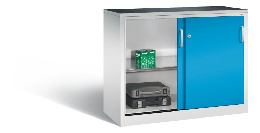 C+P Schiebetürenschrank Acurado 2000 abschließbar lichtblau 1200 x 500 x 1000 mm Produktbild C+P Schiebetürenschrank Acurado 2000 abschließbar lichtblau 1200 x 500 x 1000 mm bild 3