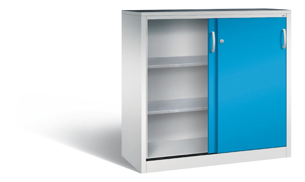 C+P Schiebetürenschrank Acurado 2000 2 Fachböden lichtblau 1200 x 500 x 1200 mm Produktbild C+P Schiebetürenschrank Acurado 2000 2 Fachböden lichtblau 1200 x 500 x 1200 mm bild 2
