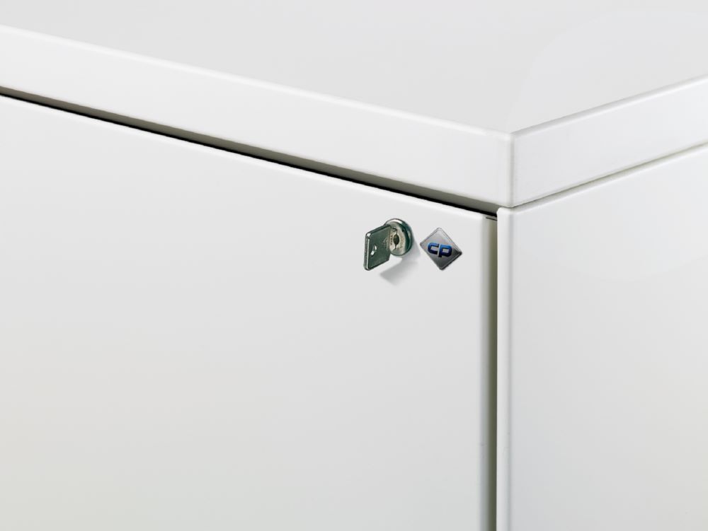 C+P Schiebetürenschrank Acurado 2000 mit Sichttüren lichtblau 1600 x 400 x 1200 mm