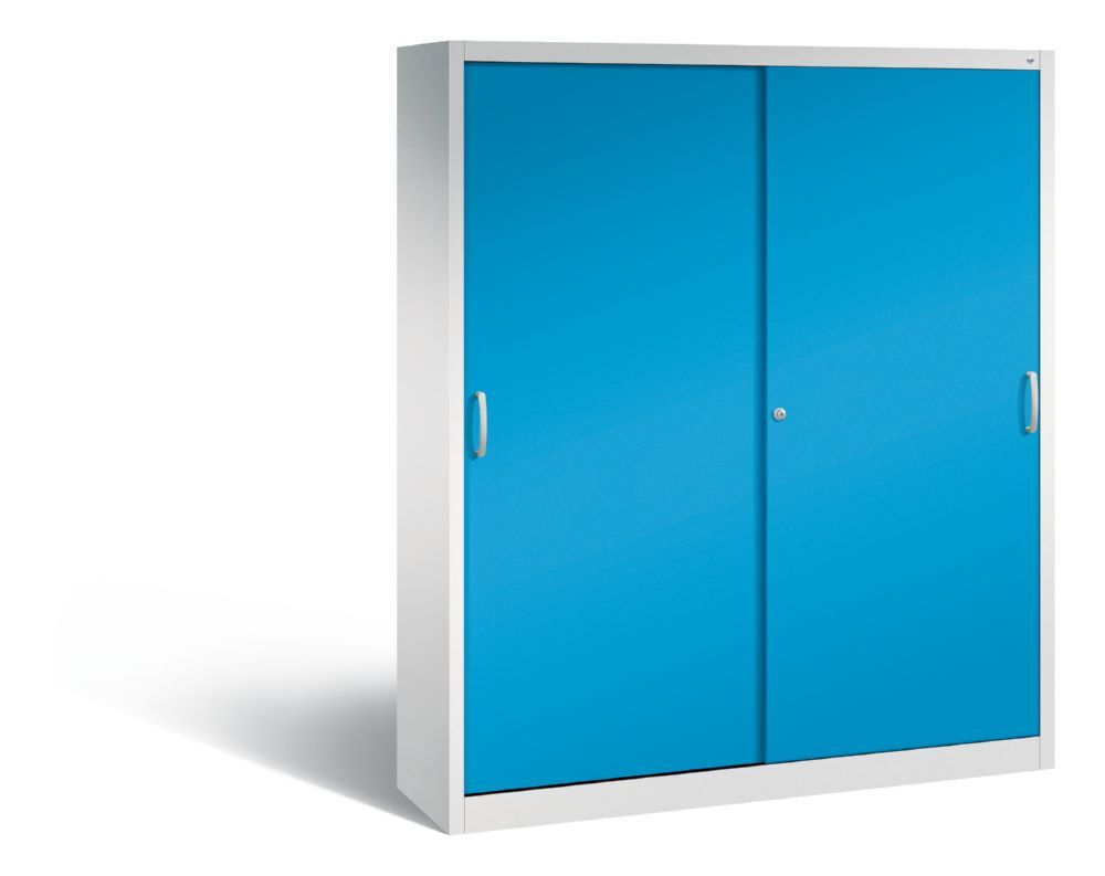 C+P Schiebetürenschrank Acurado 2000 1950 x 1600 x 400 mm lichtgrau lichtblau