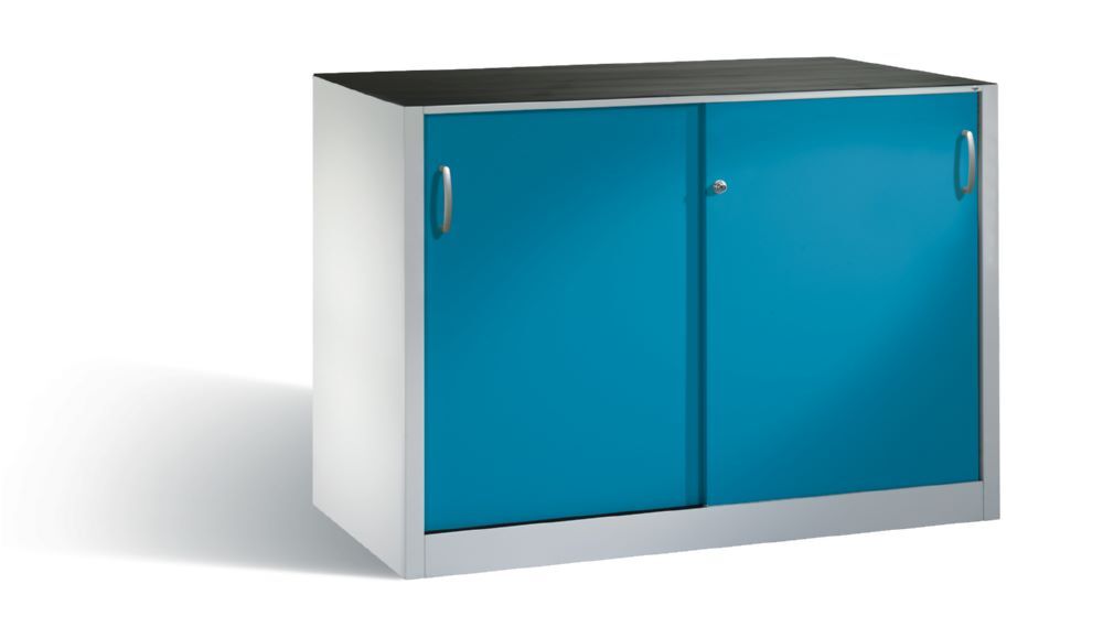 C+P Schiebetürenschrank Acurado mit Mitteltrennwand lichtblau 1600 x 500 x 1000 mm Produktbild C+P Schiebetürenschrank Acurado mit Mitteltrennwand lichtblau 1600 x 500 x 1000 mm