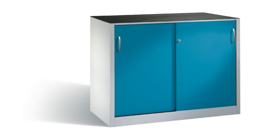 C+P Schiebetürenschrank fürs Büro Acurado 2000 lichtblau 1600 x 600 x 1000 mm Produktbild C+P Schiebetürenschrank fürs Büro Acurado 2000 lichtblau 1600 x 600 x 1000 mm