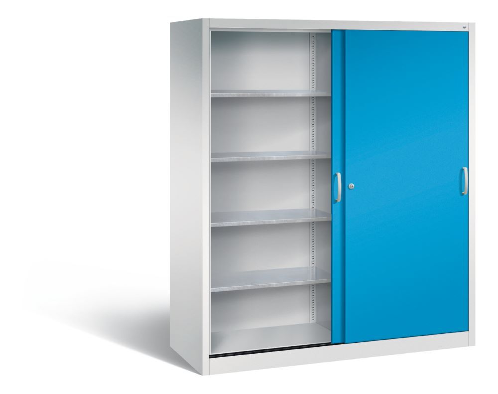 C+P Schiebetürenschrank Acurado 2000 1950 x 1600 x 600 mm lichtgrau lichtblau Produktbild C+P Schiebetürenschrank Acurado 2000 1950 x 1600 x 600 mm lichtgrau lichtblau bild 2