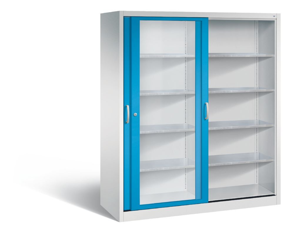 C+P Schiebetürenschrank Acurado 2000 1950 x 1600 x 600 mm lichtgrau lichtblau Produktbild C+P Schiebetürenschrank Acurado 2000 1950 x 1600 x 600 mm lichtgrau lichtblau bild 2