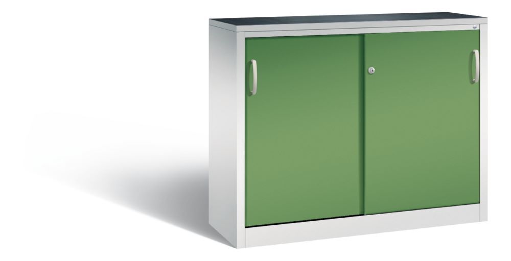 C+P Schiebetürenschrank Acurado 2000 resedagrün 1200 x 400 x 1000 mm Produktbild C+P Schiebetürenschrank Acurado 2000 resedagrün 1200 x 400 x 1000 mm