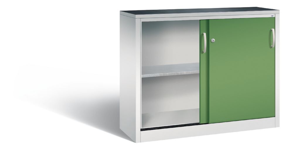 C+P Schiebetürenschrank Acurado 2000 resedagrün 1200 x 400 x 1000 mm Produktbild C+P Schiebetürenschrank Acurado 2000 resedagrün 1200 x 400 x 1000 mm bild 2